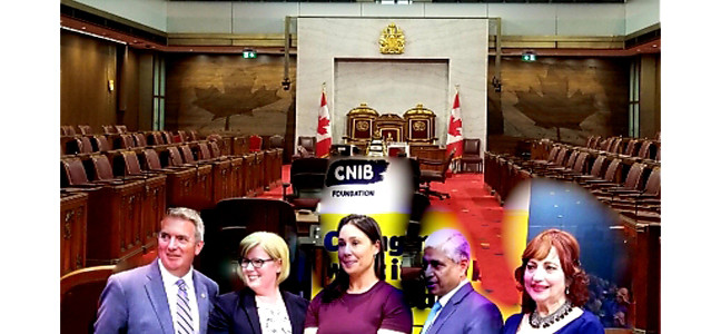 6th Annual National Vision Health Month celebrated in Parliament with emphasis on CNIB’s Guide Dog Program and International efforts.
